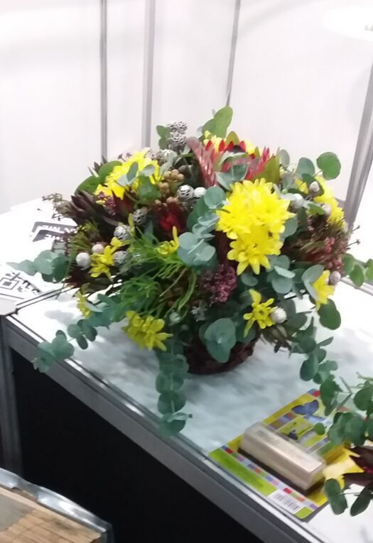 Floral arrangement done for the exhibition event