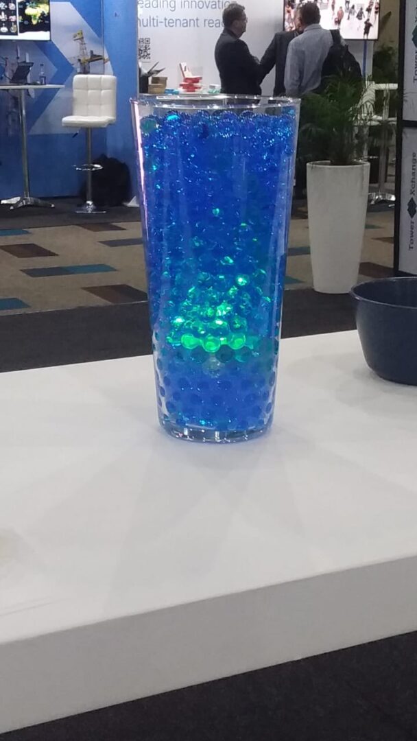 Feather display done for a booth by ESB